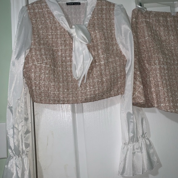 SHEIN - 2 piece tweed skirt set. - Picture 4 of 5
